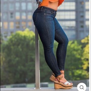 FRAN Denim Jeans SARAH MID RISE SKINNY DARK WASH